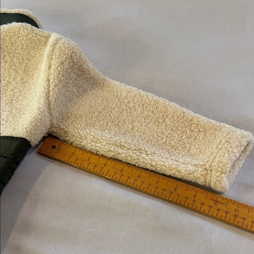 Canadiana Kids Jacket Sherpa Fleece Green and Cream Unisex Toddler Size 3T - Picture 11 of 15